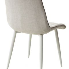 Стул CHIC HE622-01/ HE622-05 топленое молоко, ткань/ белый каркас М-City в Уфе - ufa.mebel24.online | фото 2