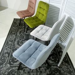 Стул CHILLI SQUARE BLUVEL-03 светло-серый, велюр / черный каркас М-City в Уфе - ufa.mebel24.online | фото 2
