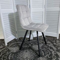 Стул CHILLI SQUARE BLUVEL-03 светло-серый, велюр / черный каркас М-City в Уфе - ufa.mebel24.online | фото 3
