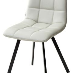Стул CHILLI SQUARE HK017-03 светло-серый, PU/ черный каркас М-City в Уфе - ufa.mebel24.online | фото