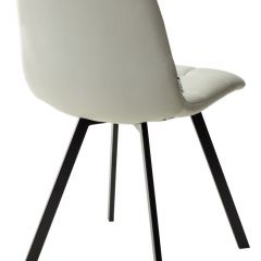 Стул CHILLI SQUARE HK017-03 светло-серый, PU/ черный каркас М-City в Уфе - ufa.mebel24.online | фото 4