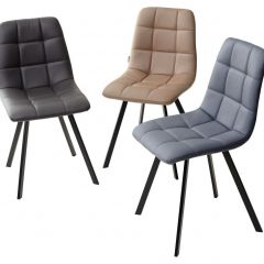 Стул CHILLI SQUARE HK017-09 серо-черничный, PU/ черный каркас М-City в Уфе - ufa.mebel24.online | фото 2