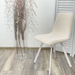Стул ELVIS WZ2042-01 молочный фактурный велюр / белый каркас М-City в Уфе - ufa.mebel24.online | фото 5