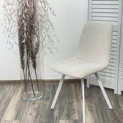 Стул ELVIS WZ2042-18 белая галька фактурный велюр / белый каркас М-City в Уфе - ufa.mebel24.online | фото