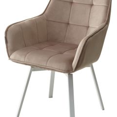 Стул MAVERICK 360 град. поворот. BLUVEL-40 BEIGE/ белый каркас, М-City в Уфе - ufa.mebel24.online | фото