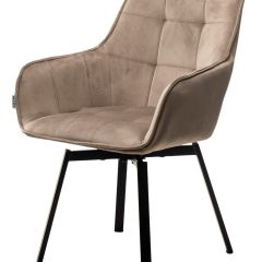 Стул MAVERICK 360 град. поворот. BLUVEL-40 BEIGE/ черный каркас, М-City в Уфе - ufa.mebel24.online | фото 4