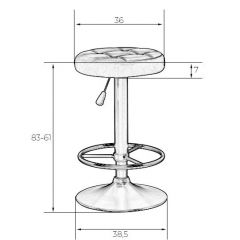 Табурет барный DOBRIN BRUNO LM-5008 (желтый) в Уфе - ufa.mebel24.online | фото 2