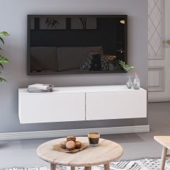 Тумба Подвесная 3 (белый/белый /белый лакобель) в Уфе - ufa.mebel24.online | фото