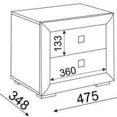 Тумба прикроватная Глэдис М30 (ЯШС/Белый) в Уфе - ufa.mebel24.online | фото 2