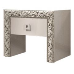 Тумба прикроватная Тиффани Premium слоновая кость/серебро (ТФТП-1(П) в Уфе - ufa.mebel24.online | фото
