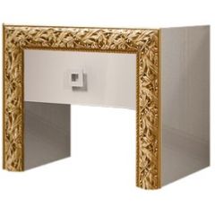 Тумба прикроватная Тиффани Premium слоновая кость/золото (ТФТП-1(П) в Уфе - ufa.mebel24.online | фото