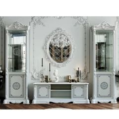 Витрина 1- дверная (12.321) Грация (белый/серебро) в Уфе - ufa.mebel24.online | фото 2
