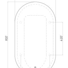 Зеркало Дакка 900х500 с подсветкой Sansa (GL7037Z) в Уфе - ufa.mebel24.online | фото 8