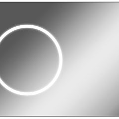 Зеркало Eclipse 100 black с подсветкой Sansa (SE1032Z) в Уфе - ufa.mebel24.online | фото 1