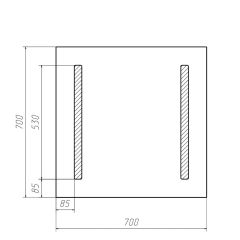 Зеркало Good Light 2-70 с подсветкой Домино (GL7012Z) в Уфе - ufa.mebel24.online | фото 6