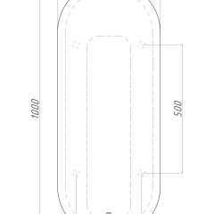 Зеркало Кито 1000х400 с подсветкой Домино (GL7047Z) в Уфе - ufa.mebel24.online | фото 2