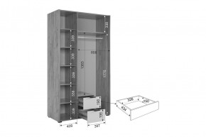 АДАМ Спальный гарнитур (модульный) графит в Уфе - ufa.mebel24.online | фото 19