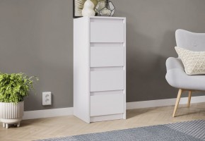 АЙДЕН КМ06-400 Комод 4 ящика (белый) в Уфе - ufa.mebel24.online | фото