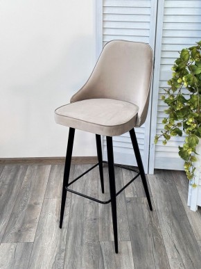 Барный стул NEPAL-BAR БЕЖЕВЫЙ #5, велюр/ черный каркас (H=78cm) М-City в Уфе - ufa.mebel24.online | фото 5