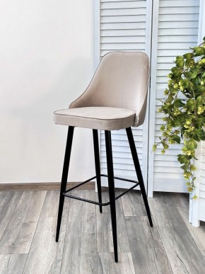 Барный стул NEPAL-BAR БЕЖЕВЫЙ #5, велюр/ черный каркас (H=78cm) М-City в Уфе - ufa.mebel24.online | фото 6