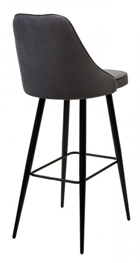 Барный стул NEPAL-BAR СЕРЫЙ #27, велюр/ черный каркас (H=78cm) М-City в Уфе - ufa.mebel24.online | фото 3