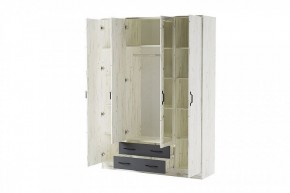 БЕАТРИС Шкаф Квадро (дуб крафт белый/антрацит) в Уфе - ufa.mebel24.online | фото 2