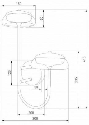 Бра Eurosvet Fungo 50388/2 LED черный в Уфе - ufa.mebel24.online | фото 5