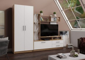 ДАРЬЯ Гостиная (Дуб Вотан/Белый глянец) в Уфе - ufa.mebel24.online | фото