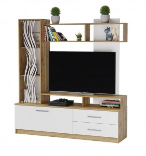 ДАРЬЯ Гостиная (Дуб Вотан/Белый глянец) в Уфе - ufa.mebel24.online | фото 4