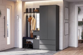 ДЕНВЕР Шкаф двухстворчатый с ящиками (Графит серый) в Уфе - ufa.mebel24.online | фото 4