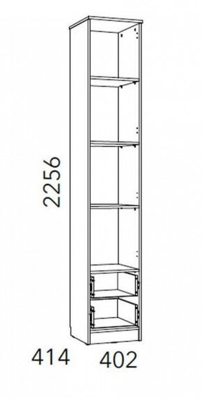 Детская Фанк Шкаф для белья с ящиками НМ 013.01-02 М1 в Уфе - ufa.mebel24.online | фото 3