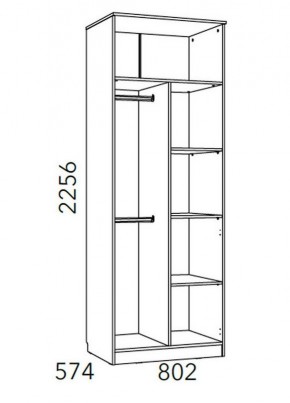 Детская Фанк Шкаф для одежды НМ 014.07 М в Уфе - ufa.mebel24.online | фото 3