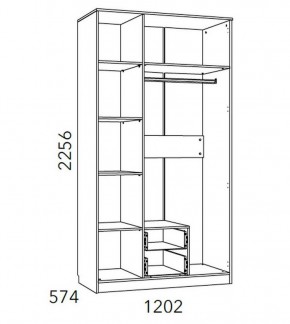 Детская Фанк Шкаф комбинированный НМ 013.08-01 М1 в Уфе - ufa.mebel24.online | фото 3