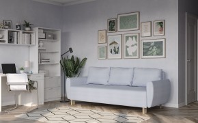 Диван-кровать Тулисия пастельно-голубой, ткань рогожка в Уфе - ufa.mebel24.online | фото 4