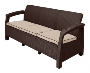 Диван Yalta Premium Sofa 3 Set (Ялта) шоколадный (+подушки под спину) в Уфе - ufa.mebel24.online | фото