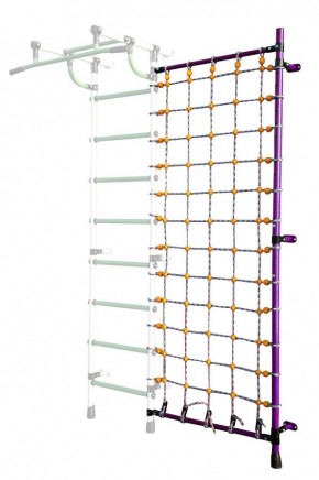 Дополнительная стойка к пристенному ДСК с сеткой для лазания, цв. фиолетовый в Уфе - ufa.mebel24.online | фото