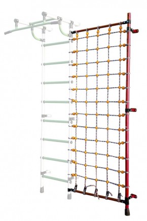 Дополнительная стойка к пристенному ДСК с сеткой для лазания, цв. красный в Уфе - ufa.mebel24.online | фото