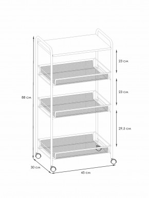 Э 357 Ч Этажерка "Ладья 34КС" Черный в Уфе - ufa.mebel24.online | фото