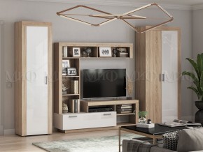 АНГАРА Гостиная (модульная) Белый глянец/Сонома в Уфе - ufa.mebel24.online | фото