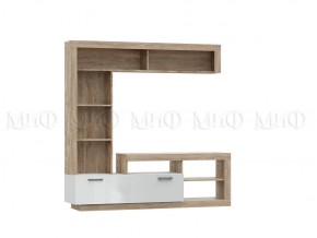 АНГАРА Гостиная (модульная) Белый глянец/Сонома в Уфе - ufa.mebel24.online | фото 2