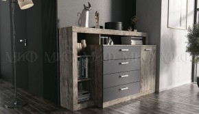 АНГАРА Гостиная (модульная) Графит/дуб юкон в Уфе - ufa.mebel24.online | фото 4