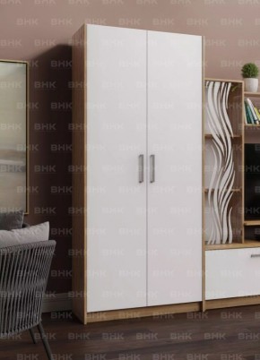 ДАРЬЯ Шкаф (Дуб Вотан/Белый глянец) гостиная в Уфе - ufa.mebel24.online | фото 2