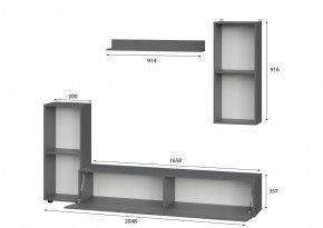 Гостиная МГС 10 (Графит) в Уфе - ufa.mebel24.online | фото 2