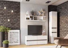 Гостиная Мрия (модульная) Бетон пайн светлый/Графит в Уфе - ufa.mebel24.online | фото 9