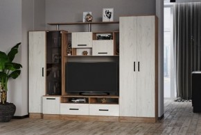 Гостиная Оскар-5 дуб крафт табачный/дуб крафт белый в Уфе - ufa.mebel24.online | фото