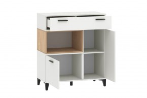Гостиная "Bergen" (модульная) Белый /Дуб бунратти в Уфе - ufa.mebel24.online | фото 9