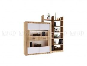 ТЕРРА Гостиная МДФ (модульная) Белый глянец/дуб сонома в Уфе - ufa.mebel24.online | фото 3