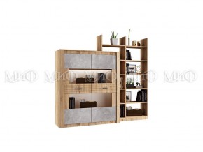 ТЕРРА Гостиная МДФ (модульная) Бетон темный/дуб сонома в Уфе - ufa.mebel24.online | фото 5