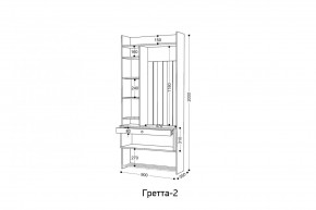 ГРЕТТА Прихожая (дуб сонома/ясень черный) в Уфе - ufa.mebel24.online | фото 4