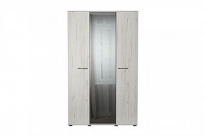 ИТАЛИЯ ШК-1300 Шкаф 3дв с зеркалом (дуб крафт белый) в Уфе - ufa.mebel24.online | фото 1